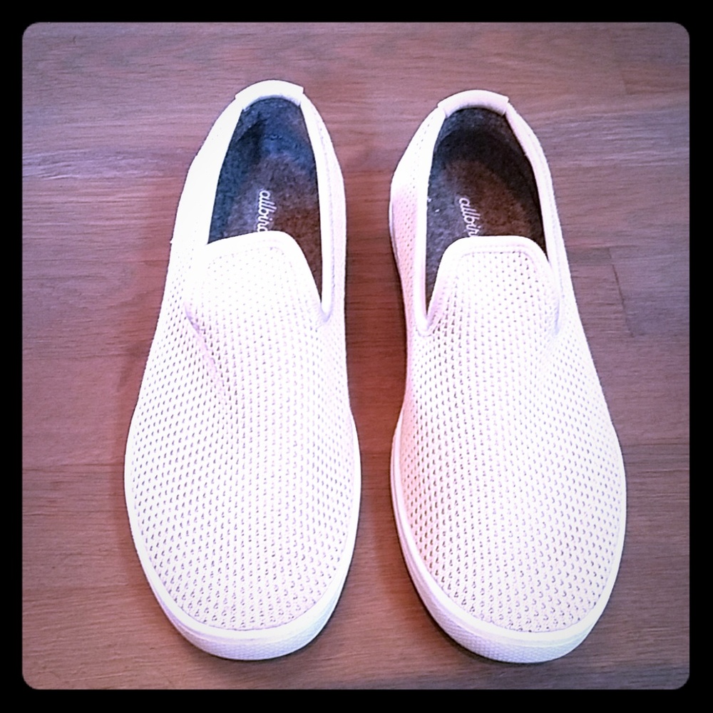 Allbirds Tree Loungers cream-colored slip on shoes